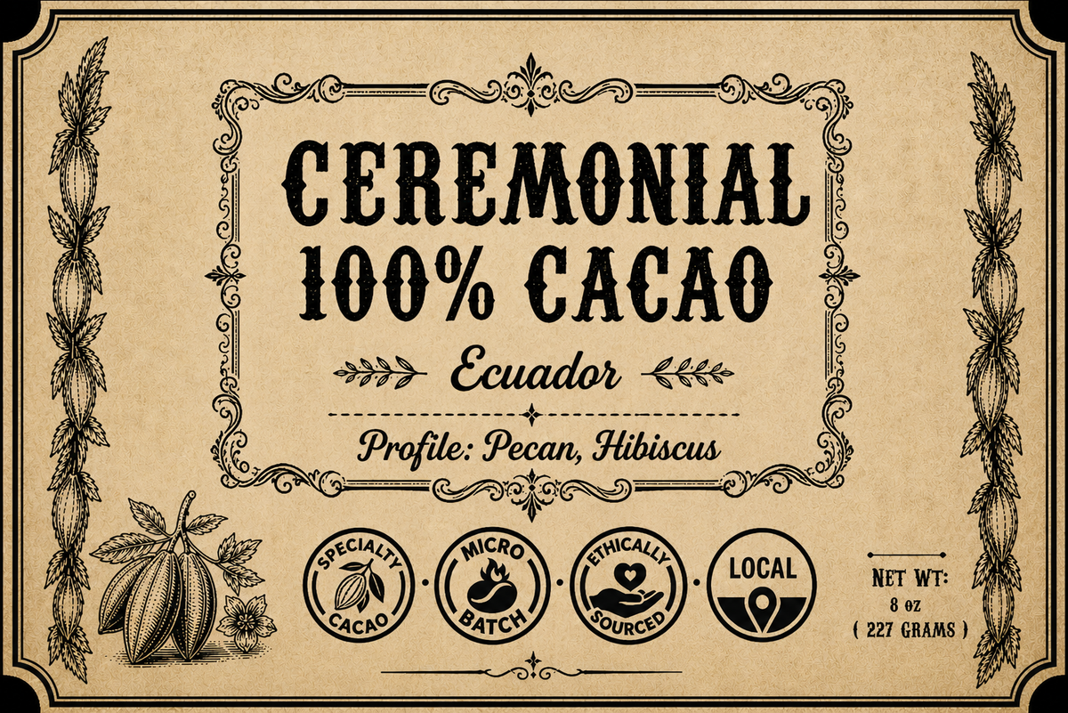 Ceremonial Cacao Equador 100% – Craftsman Cliff Roasters